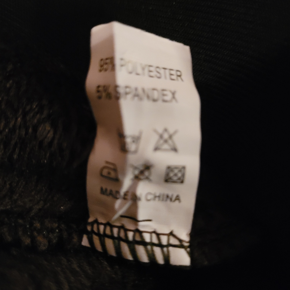 FLEECE LINED BrownLeggings w wide elastic waist band. NWOT, Excellent condition. - Picture 8 of 9
